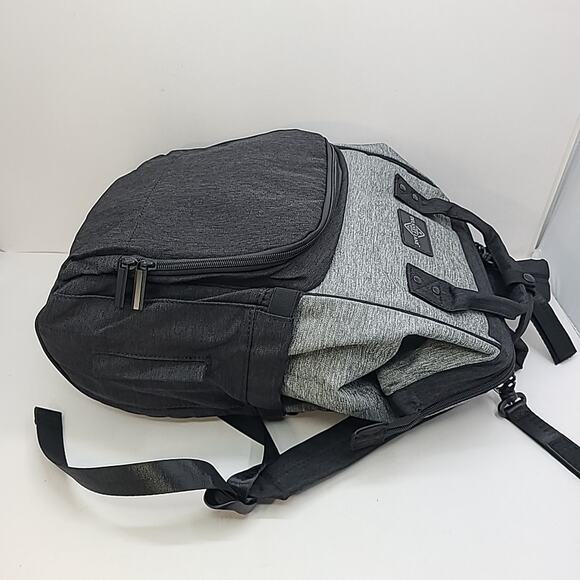 Delaney Lane Durable Stylish Baby Travel Diaper Bag Backpack Black Gray 16" - Picture 7 of 8